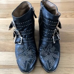 Chloé Susanna Studded Leather Ankle Boots